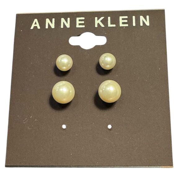 Anne Klein Gold Earrings Timeless Elegance - Picture 1 of 3